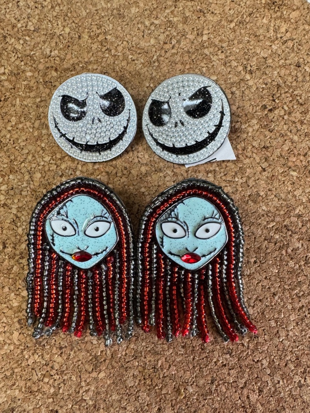 Disney BaubleBar Jack Skellington/ Sally Earrings